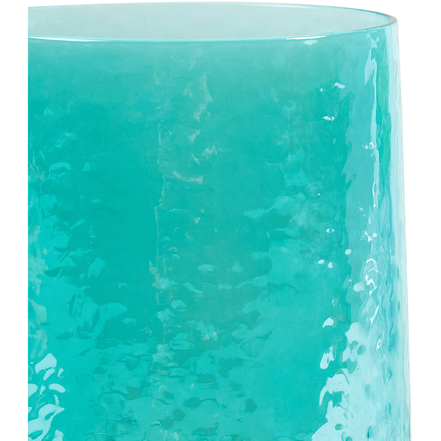 Hammered Lustre Hiball Glass - Teal Image 3