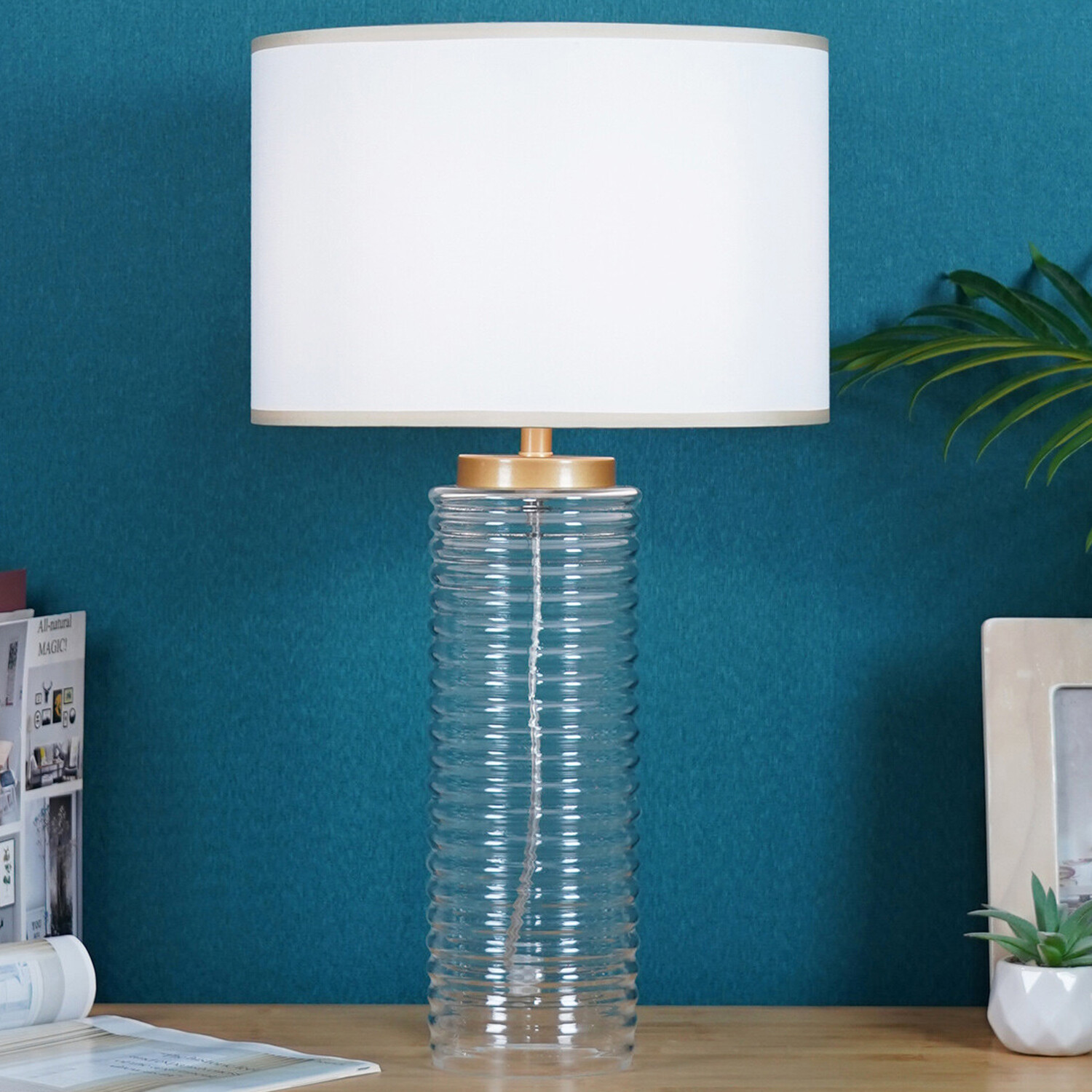 Cadance Glass Table Lamp Clear Image 2