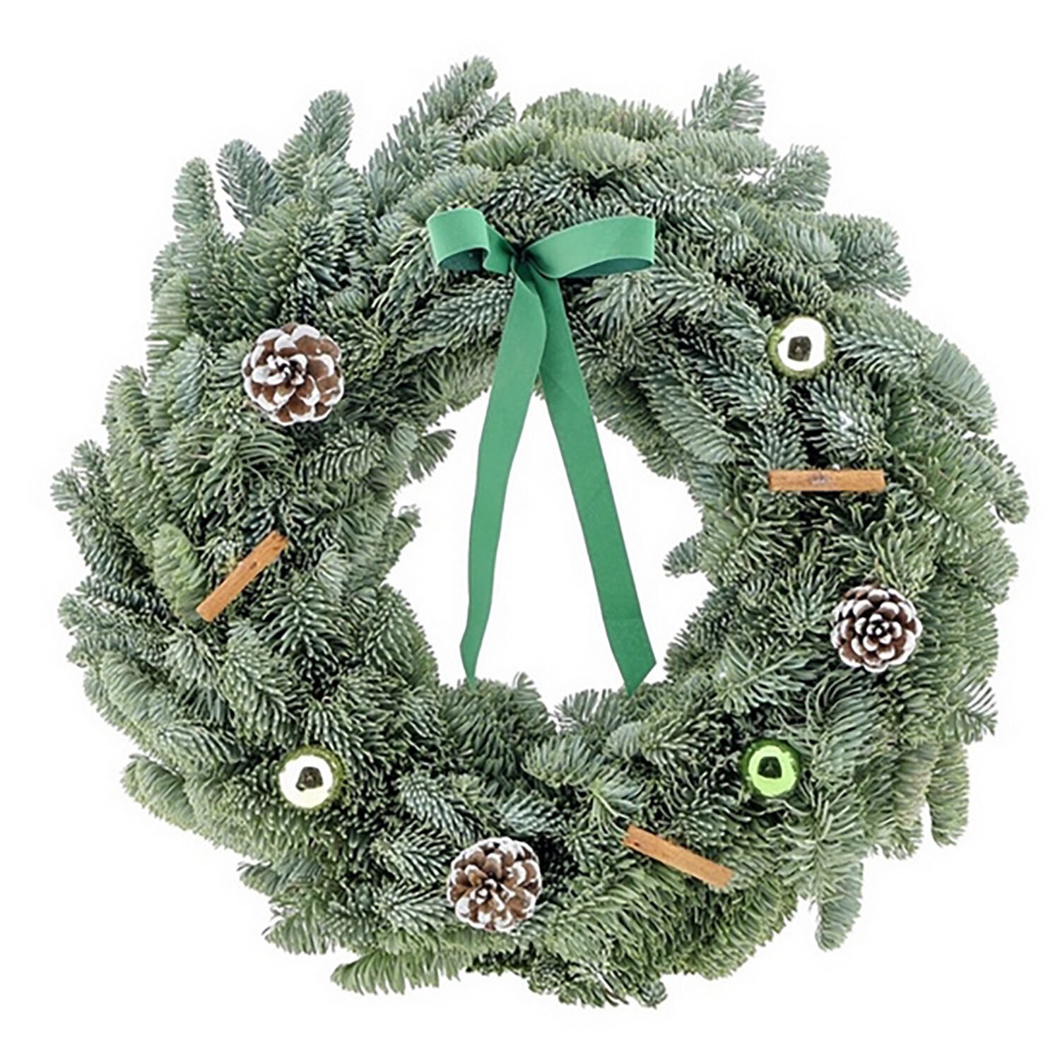 Decorated Wreath Green 40cm - Green Image