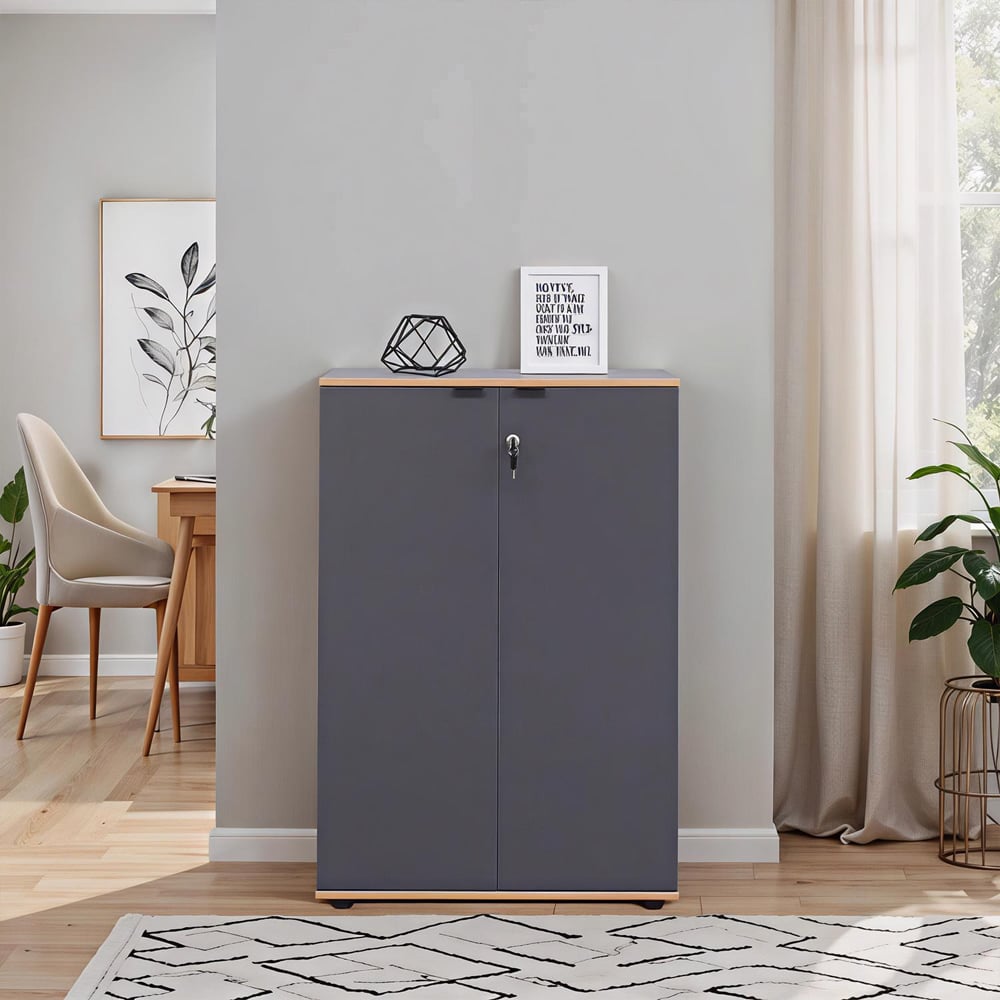 FWStyle 2 Door Anthracite Grey Filing Cabinet Image 5