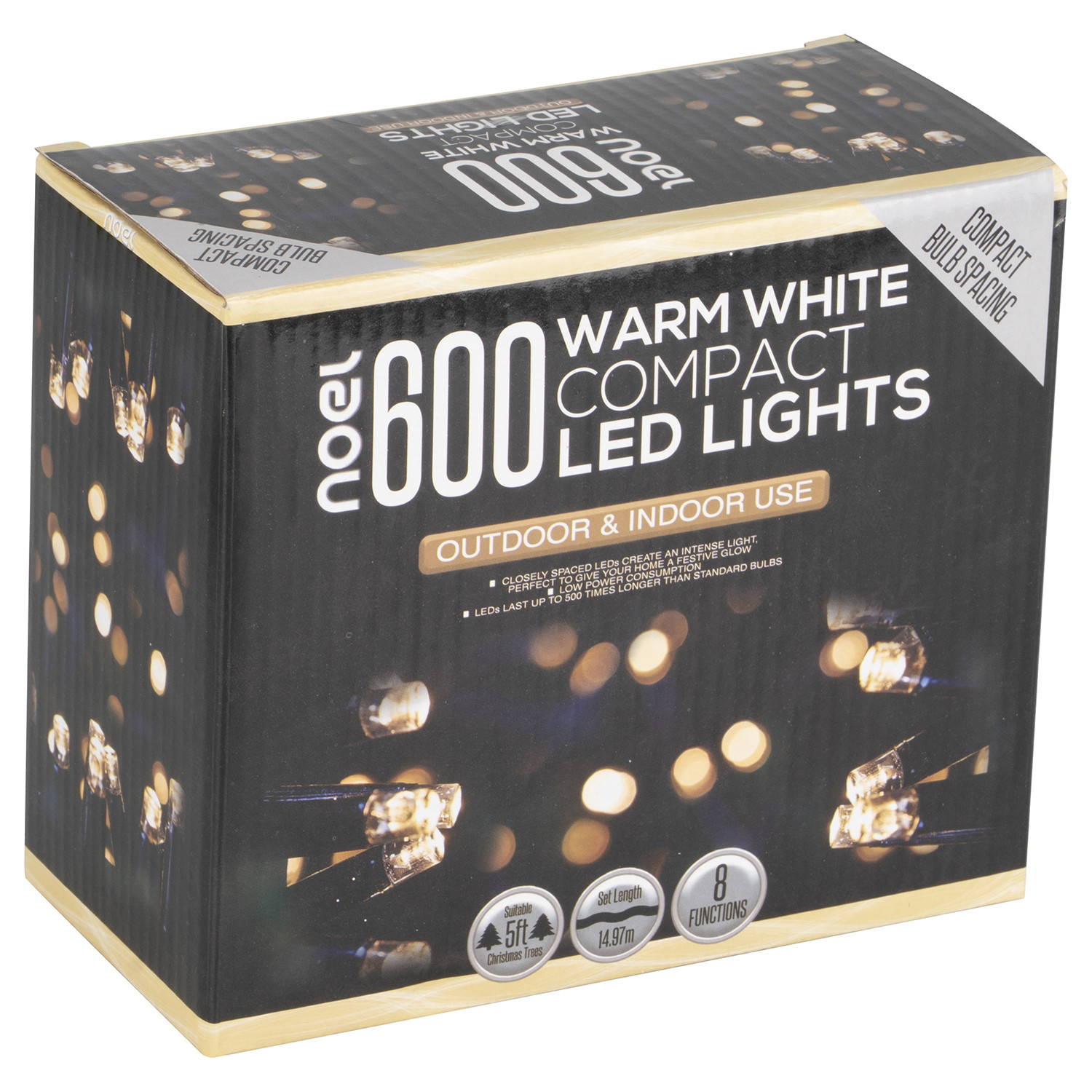 noel 600 Compact LED Lightchain - Warm White Image 2