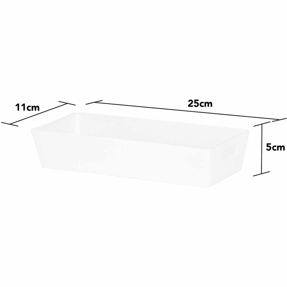 Wham 1L White Studio 2.1 Rectangular Basket 4 Pack Image 4