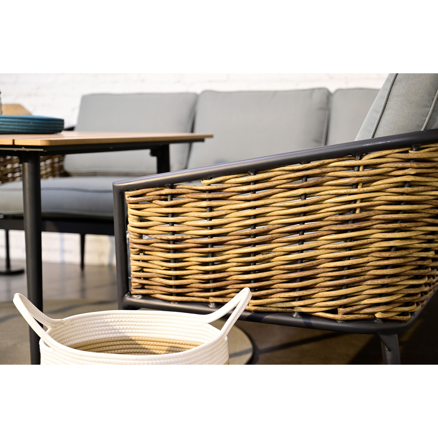 Beaumont 5 Seater Grey Rattan Corner Lounge Set Image 6