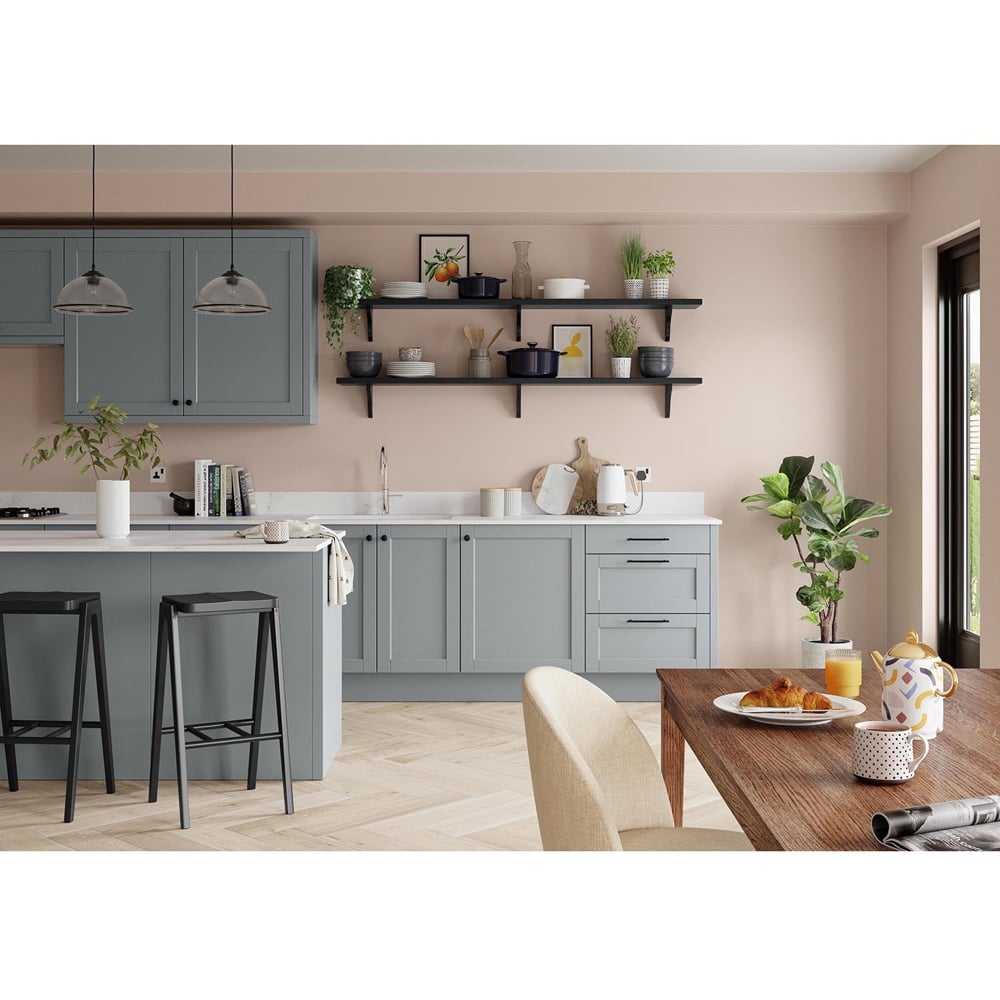 Dulux Walls & Ceilings Soft Stone Silk Emulsion Paint 2.5L Image 4