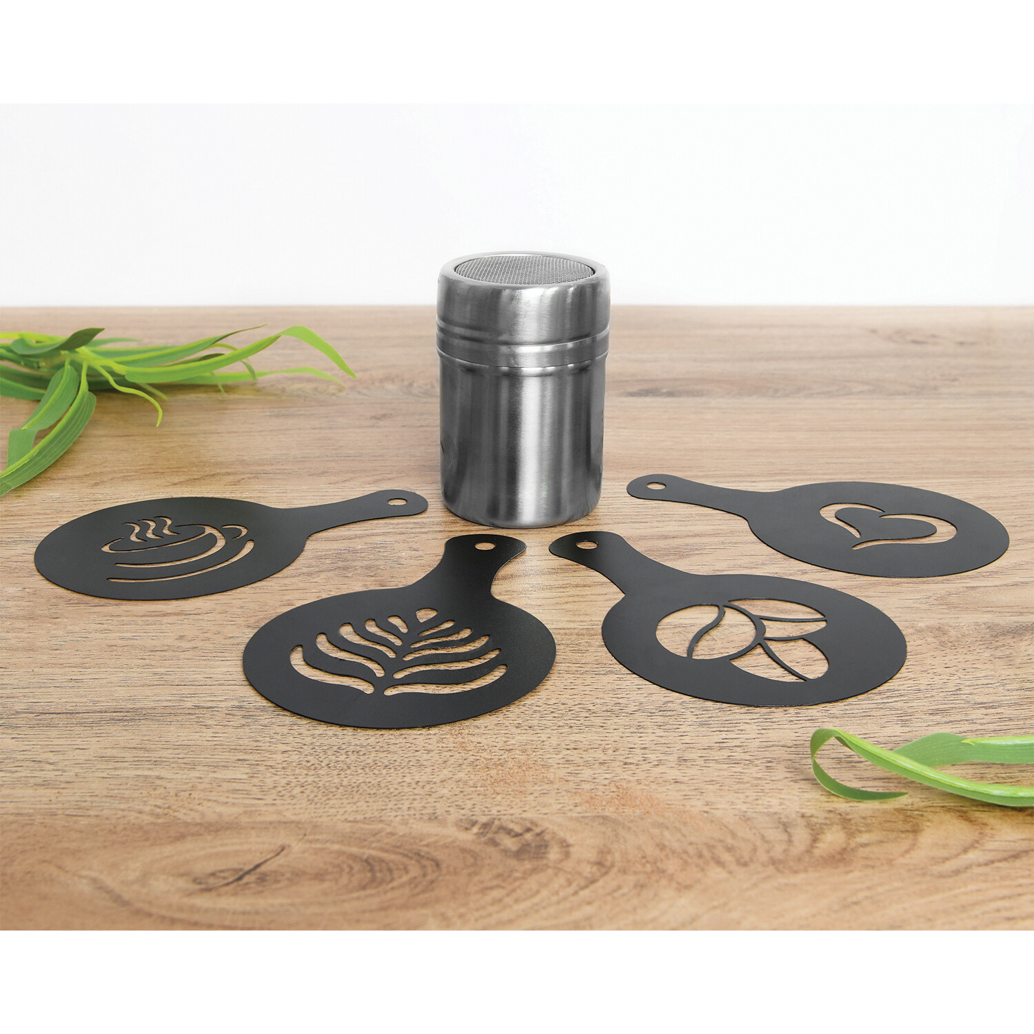 Barista Shaker and 4 Stencil Set Image 2