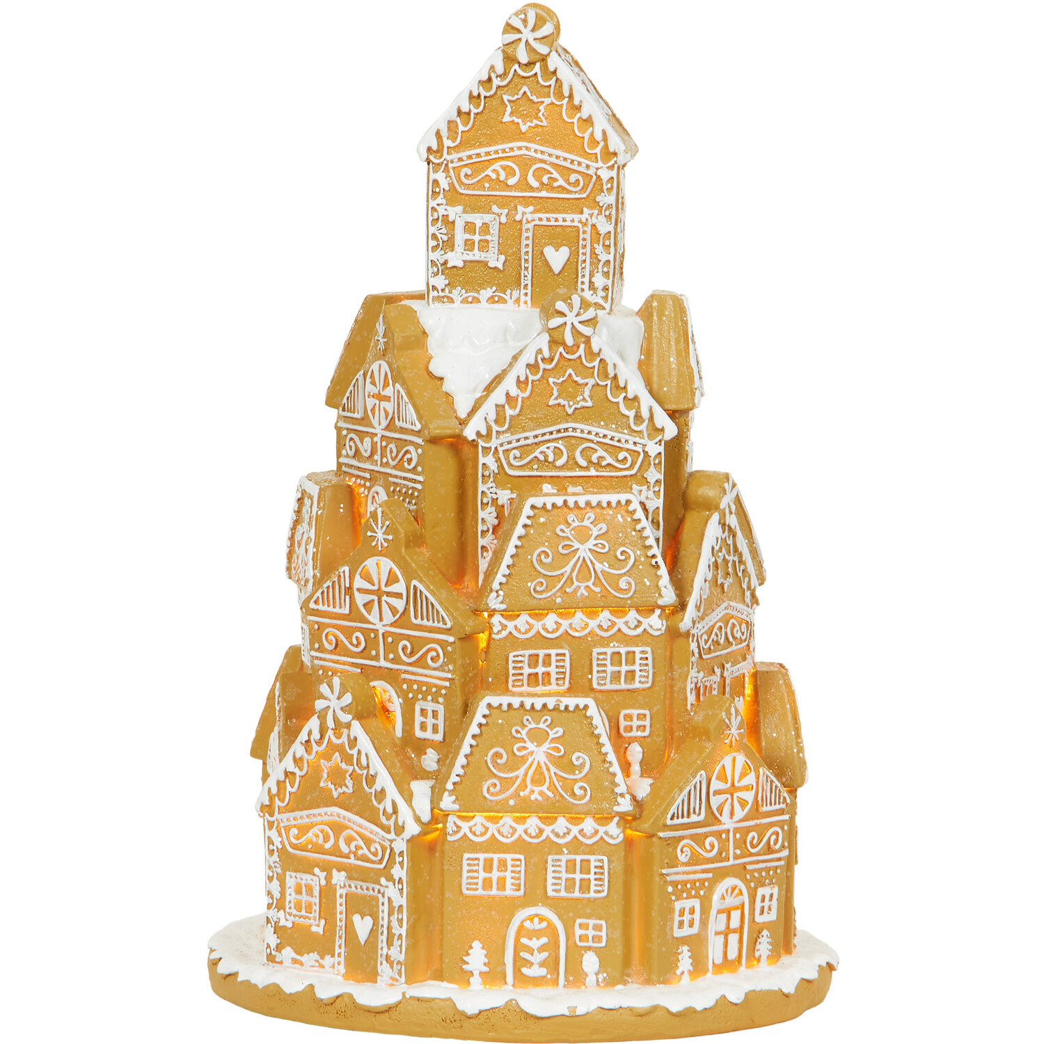 LED Frosted Gingerbread Village Scene Image 2