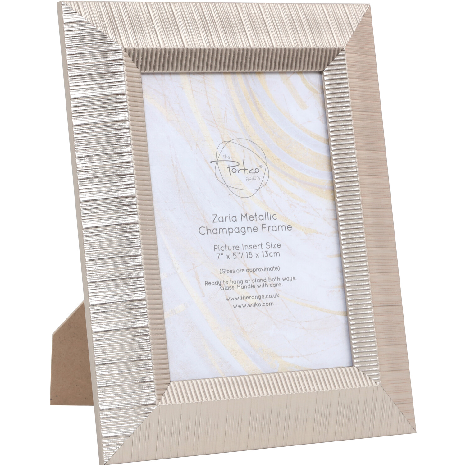 Zaria Metallic Champagne Frame - Gold / 7x5in Image 2