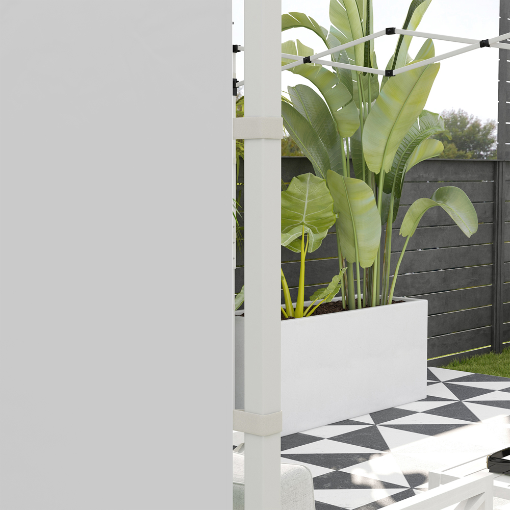 Outsunny White Replacement Gazebo Side Panel 2 Pack Image 3