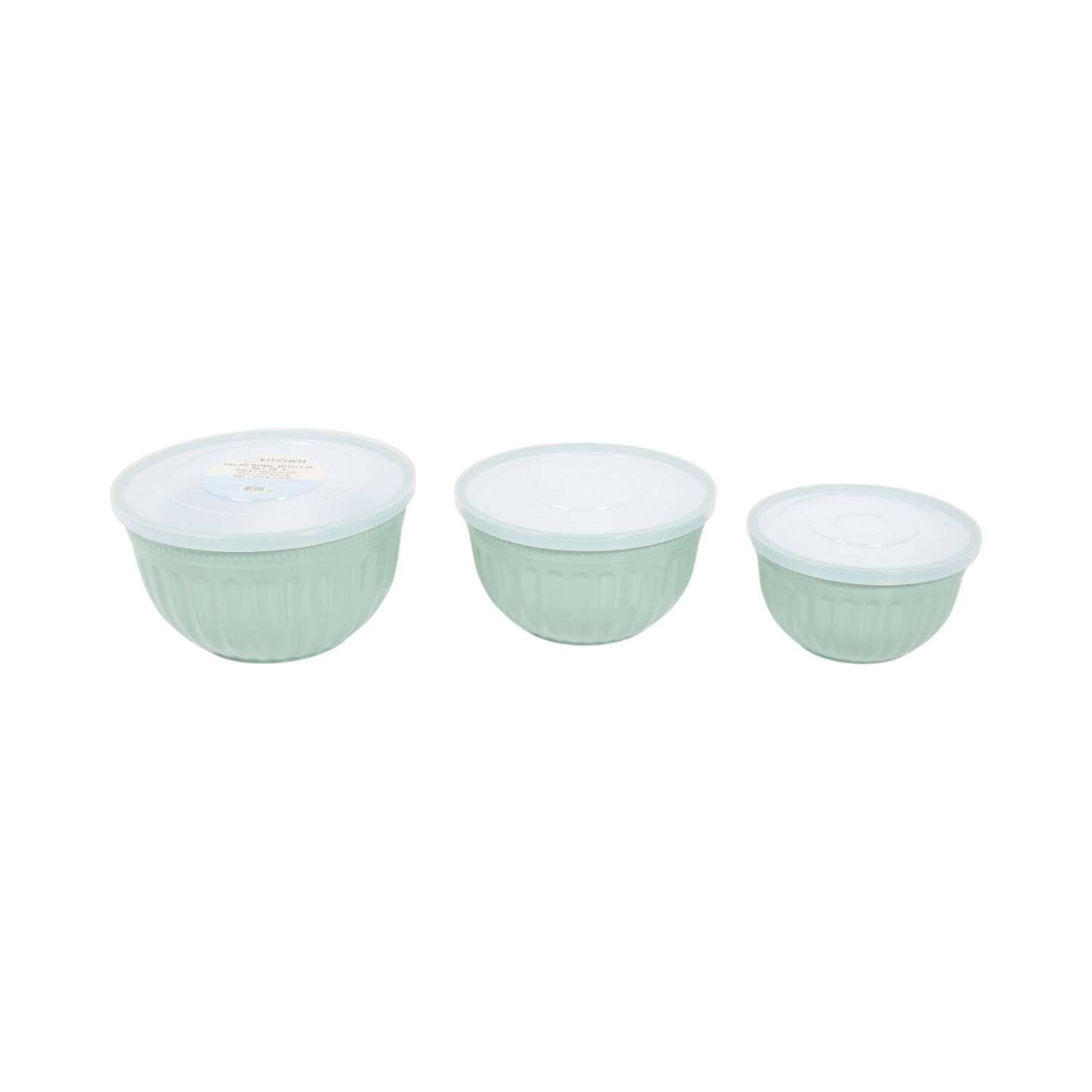 Set of 3 My Kitchen Salad Bowls Soft Cyan Image 4