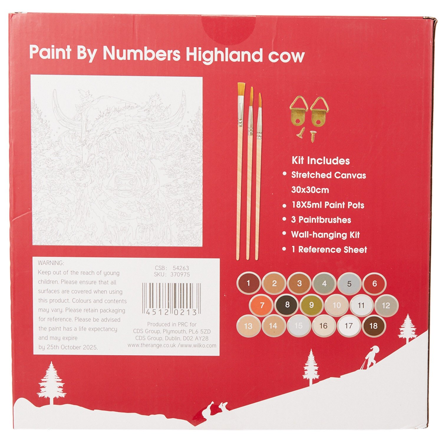 Paint By Numbers Highland Cow - Multicolour Image 3