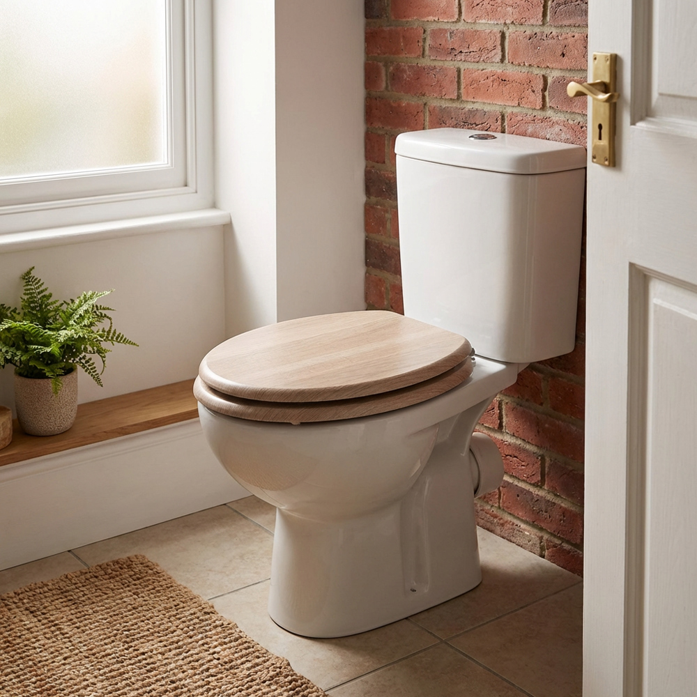 Phantom Oak Wooden Effect Toilet Seat Image 5