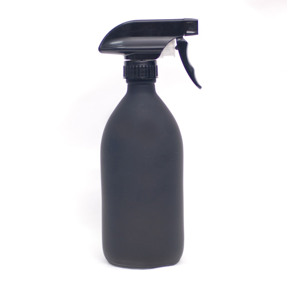 Matte Black Glass Spray Bottle - Black Image 1