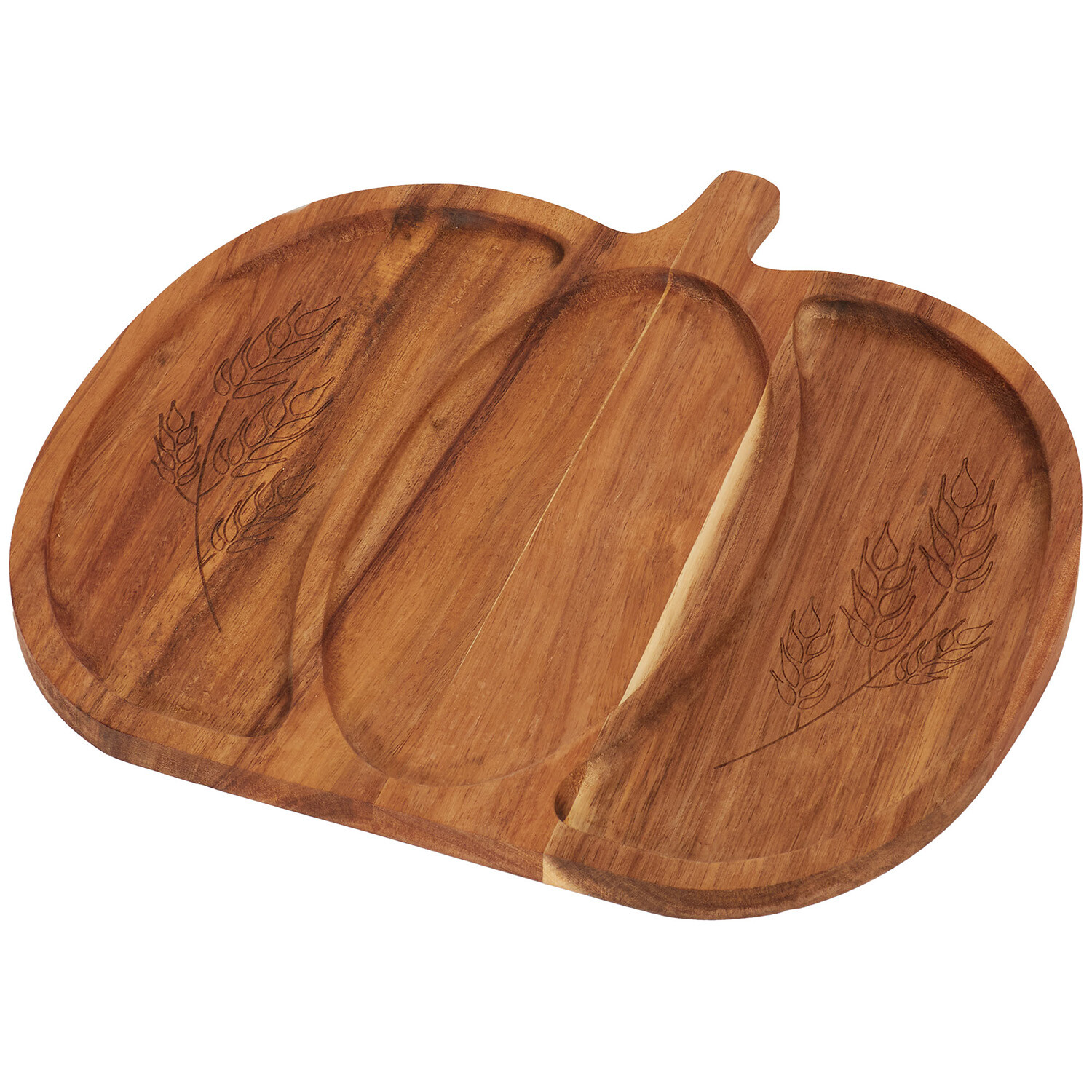 Wooden Pumpkin Tray - Brown Image 3