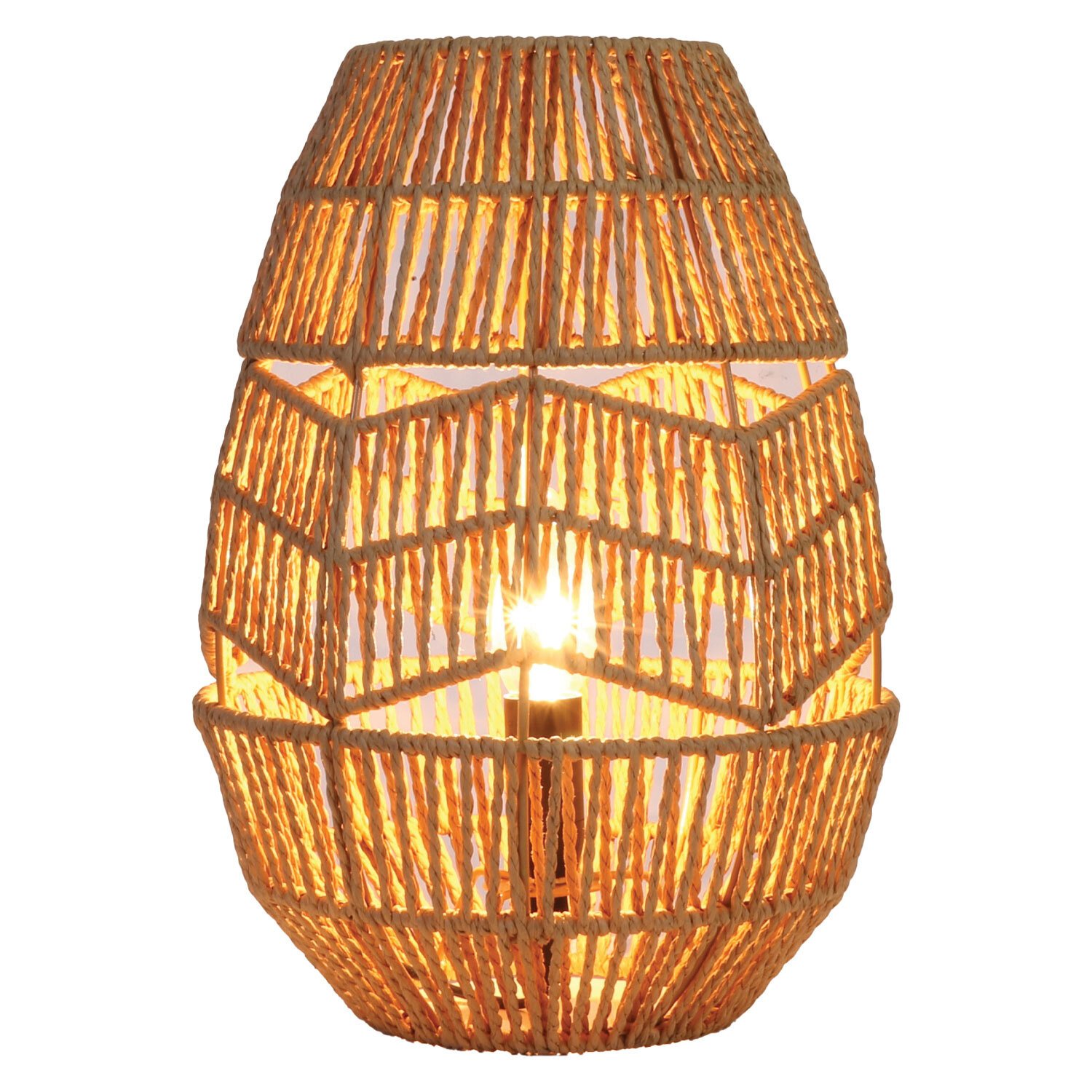 Navarre Brown Rattan Effect Table Lamp Image 2