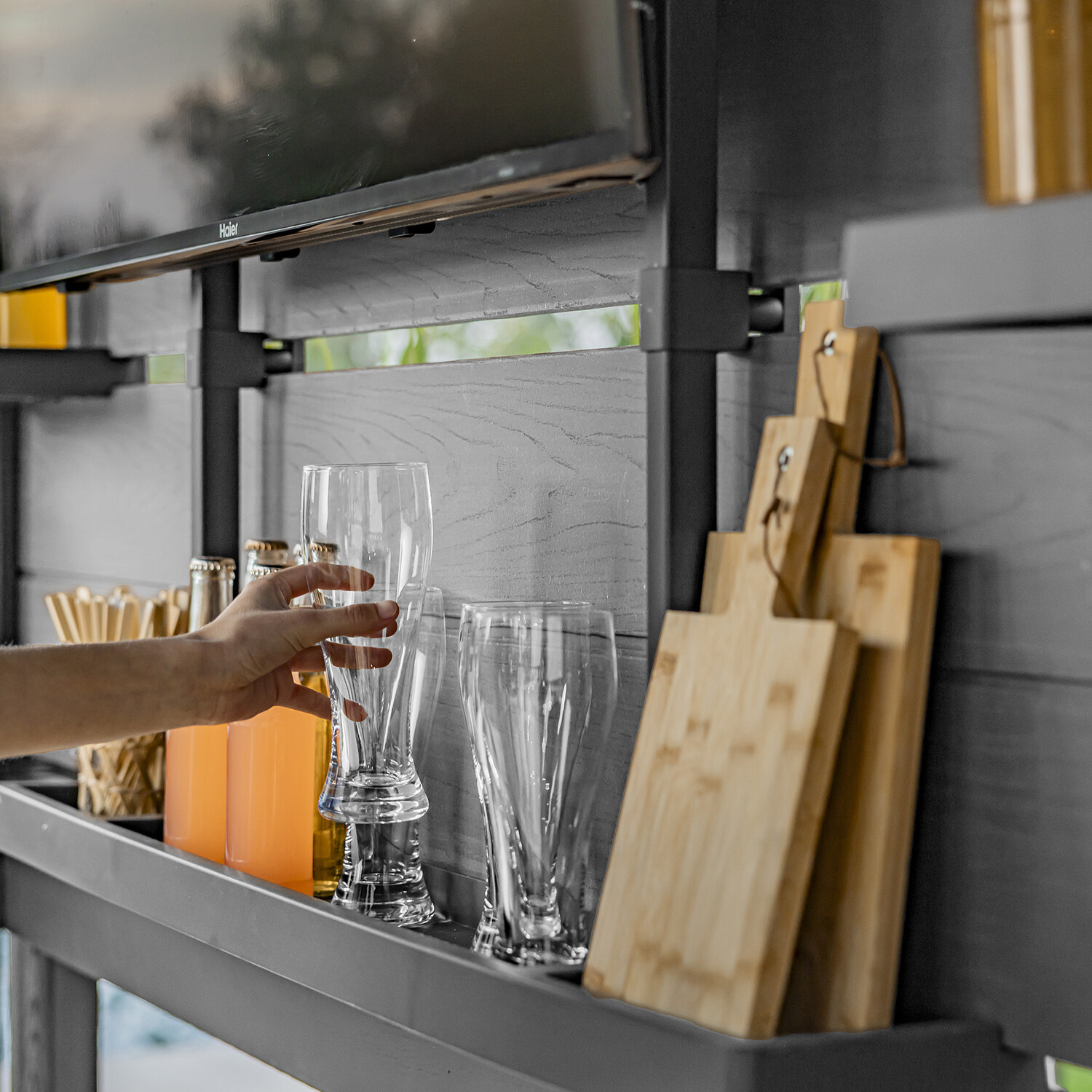 Deluxe 2.4 x 2.3m Grey Bar Gazebo Image 6