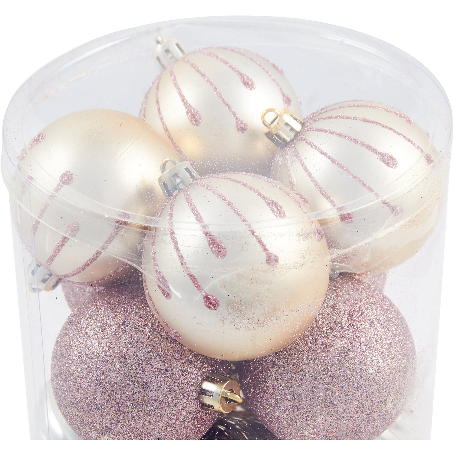 Pack of 24 Blushing Ballroom Baubles - Pink Image 4