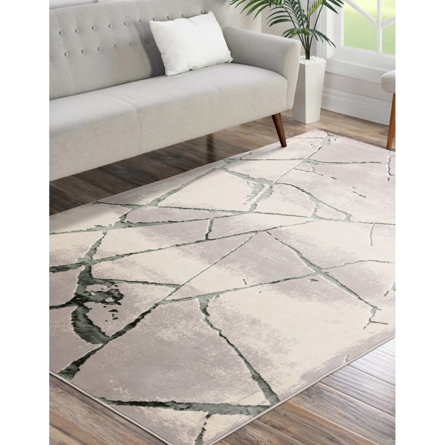 Green Diamond Marble Rug 66 x 100cm Image 6