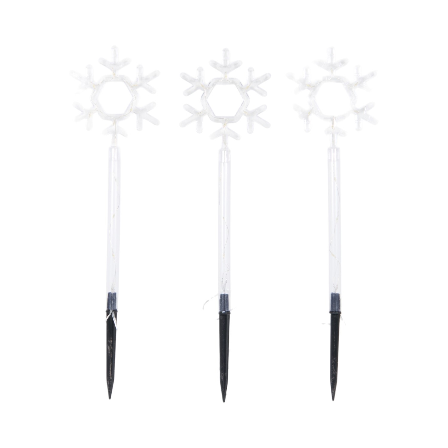8 Piece Snowflake Stake Light White Image 2