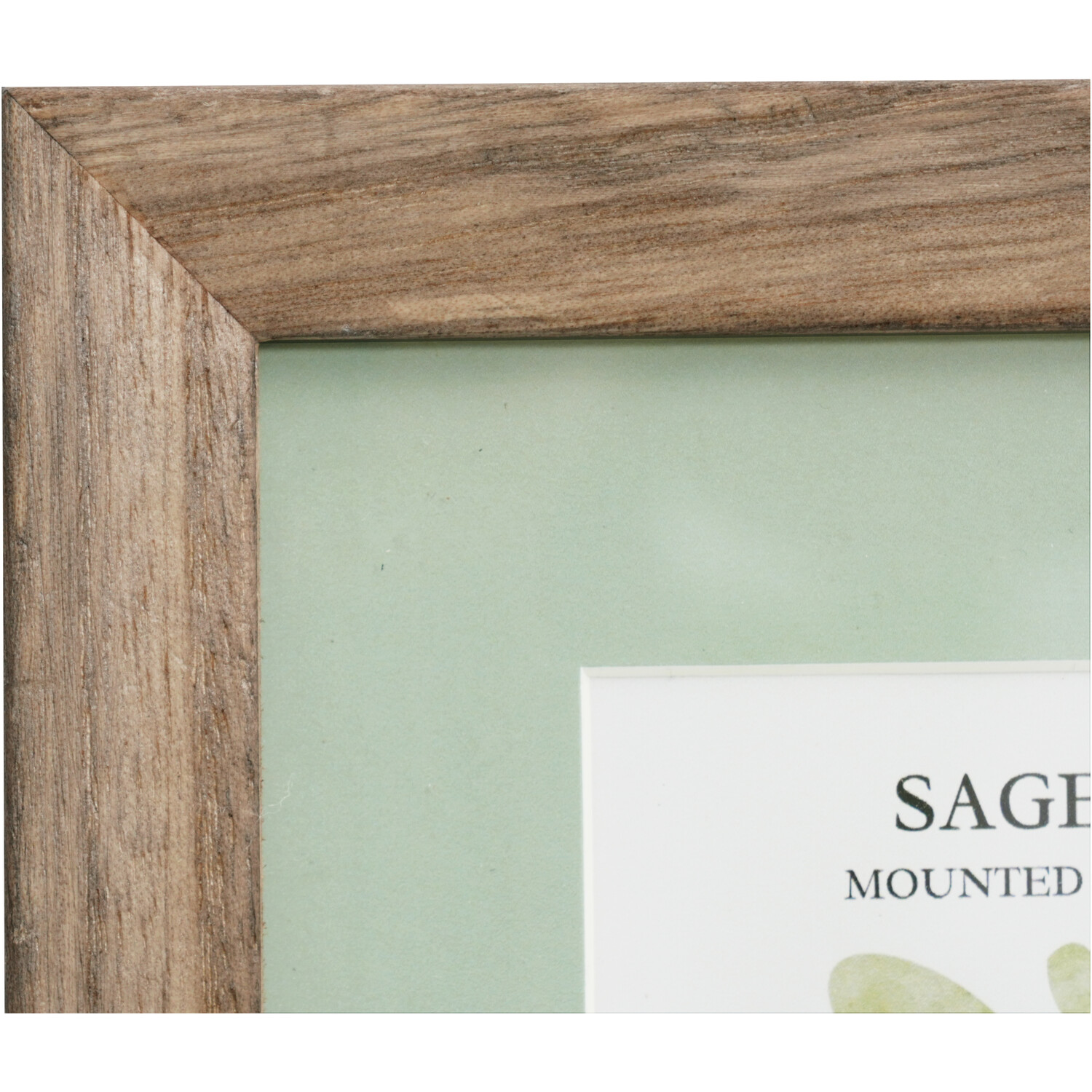 Sage Green Mounted Wooden Photo Frame Green 7 x 5in Image 3