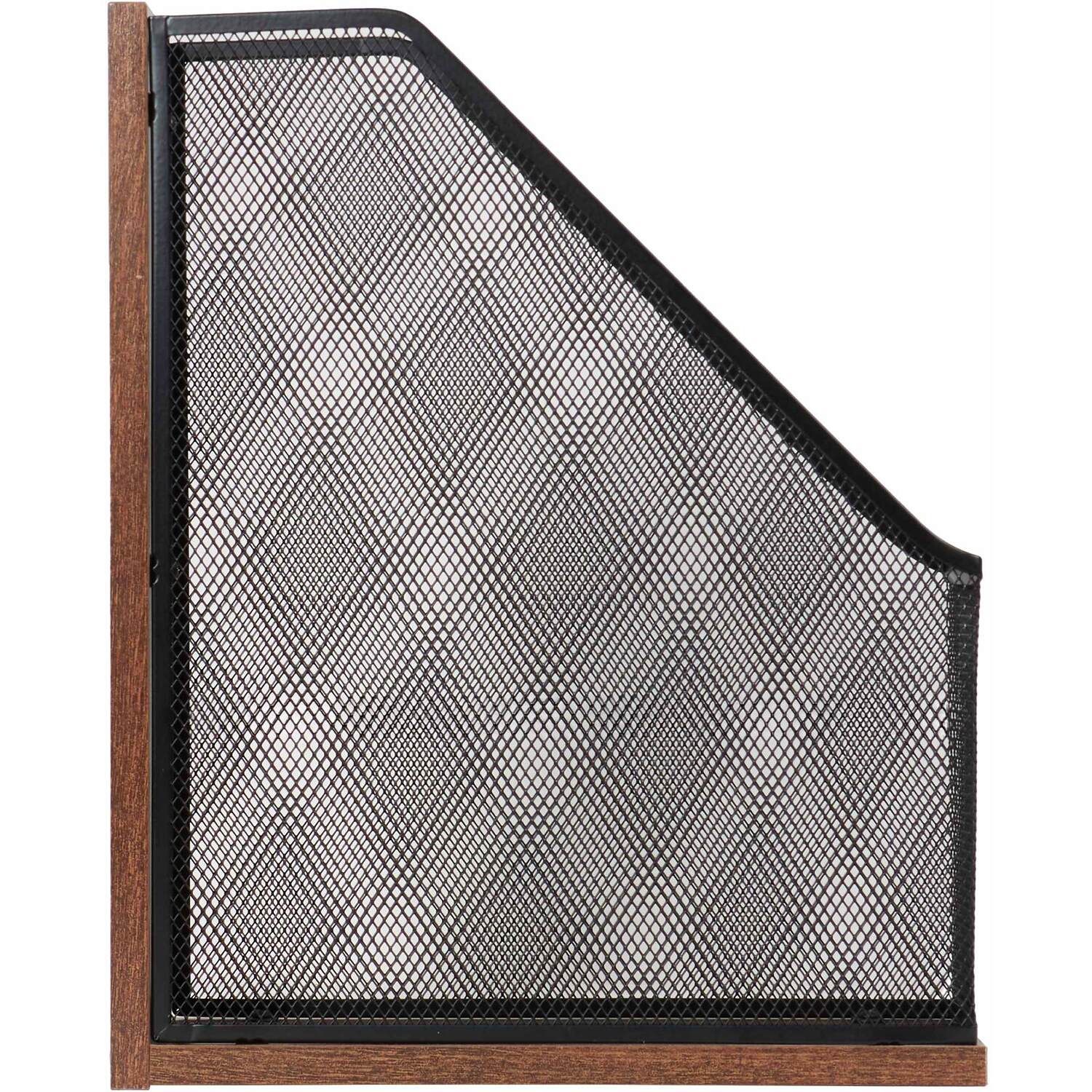 Bamboo Mesh Magazine Holder - Black Image 3