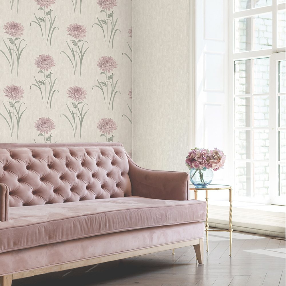 Belgravia Decor Tiffany Bella Pink Wallpaper Image 5