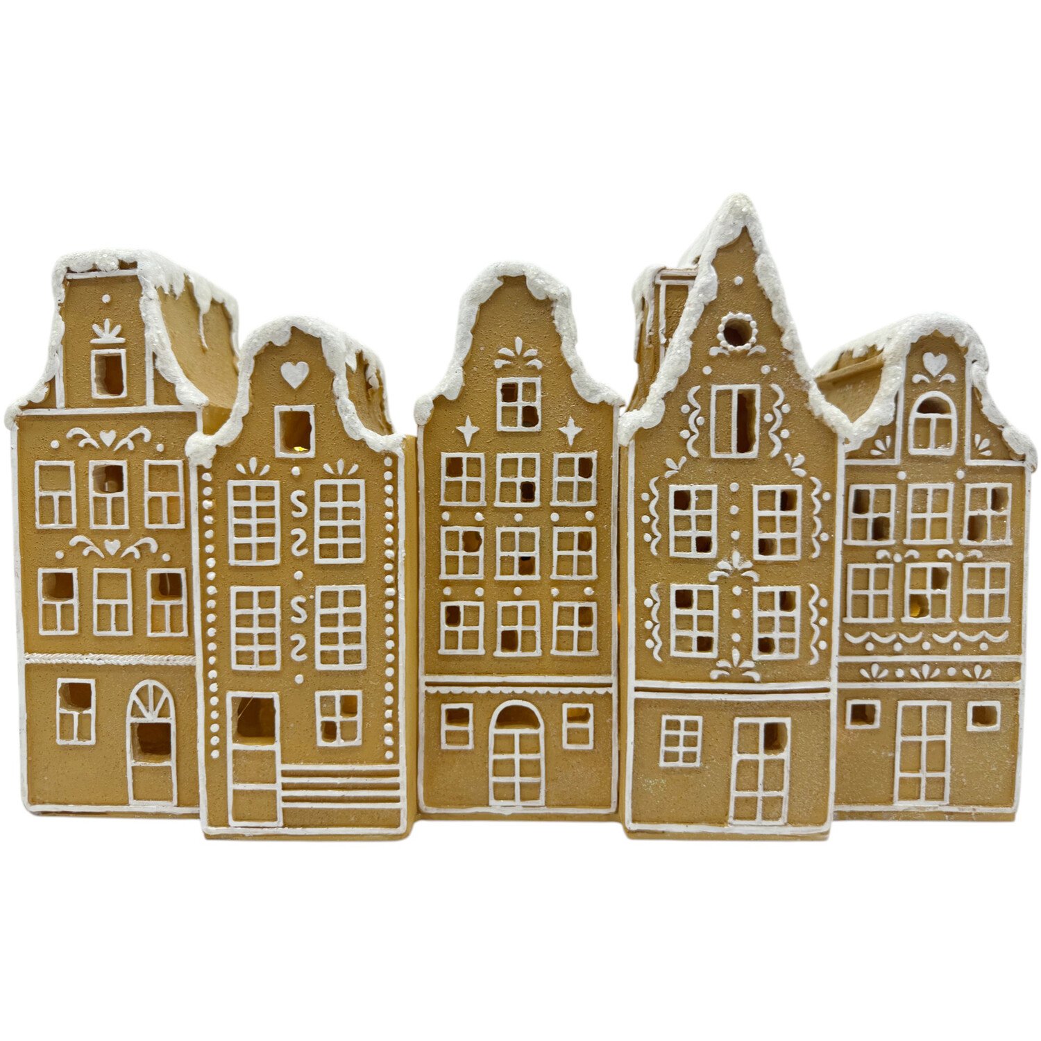 LED Gingerbread Houses Brown Image 3
