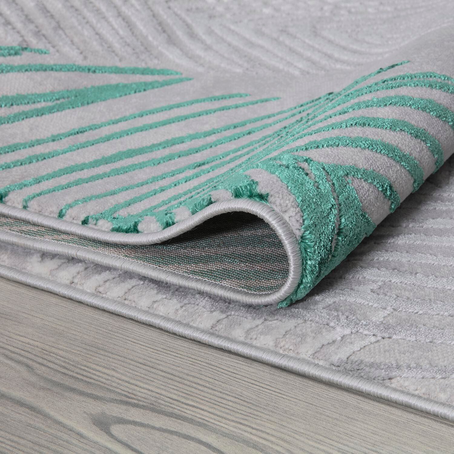 Teal Leaf Sunset Rug 120 x 170cm Image 3