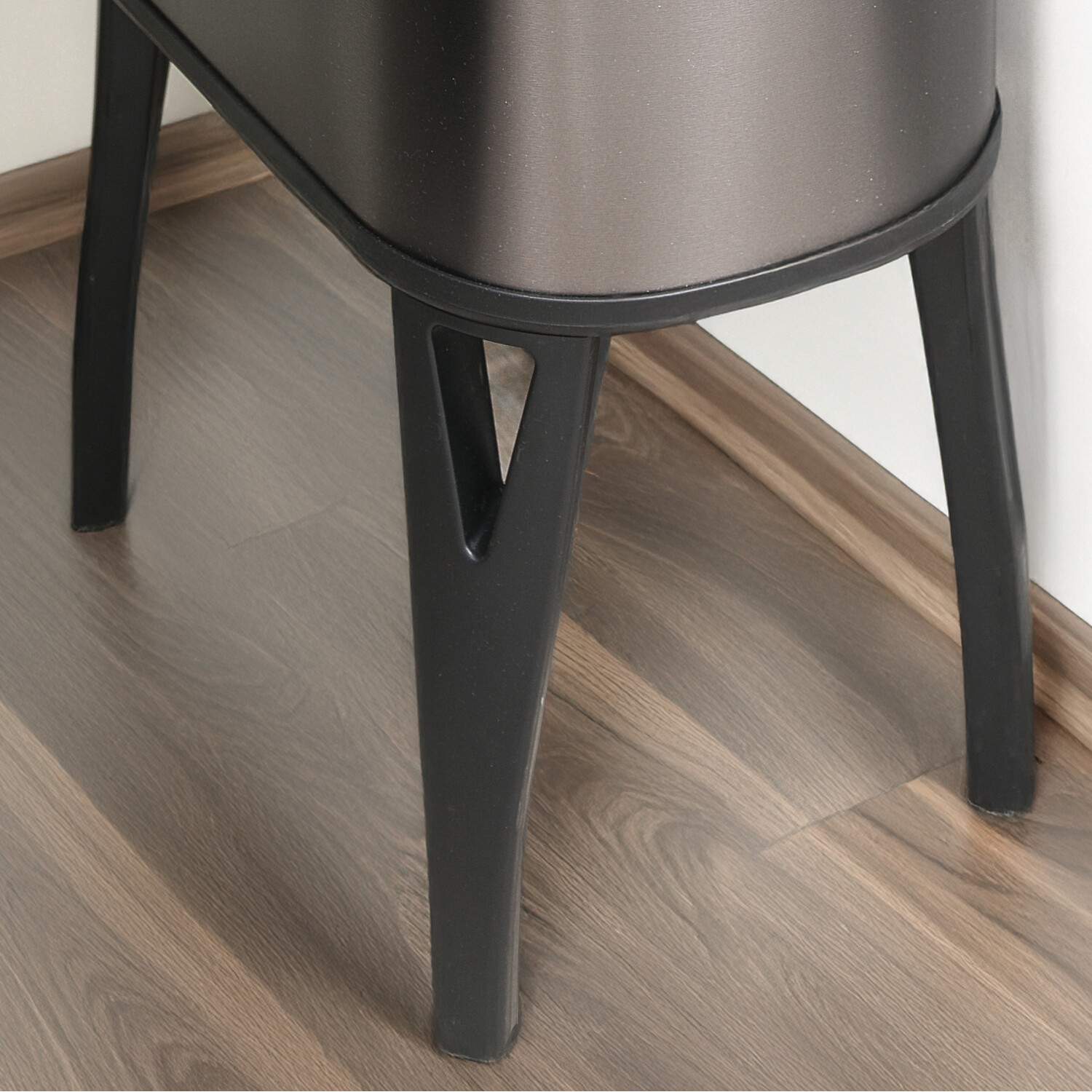 Kitchen Master 35L Push Dustbin with Legs Dark Grey Image 8