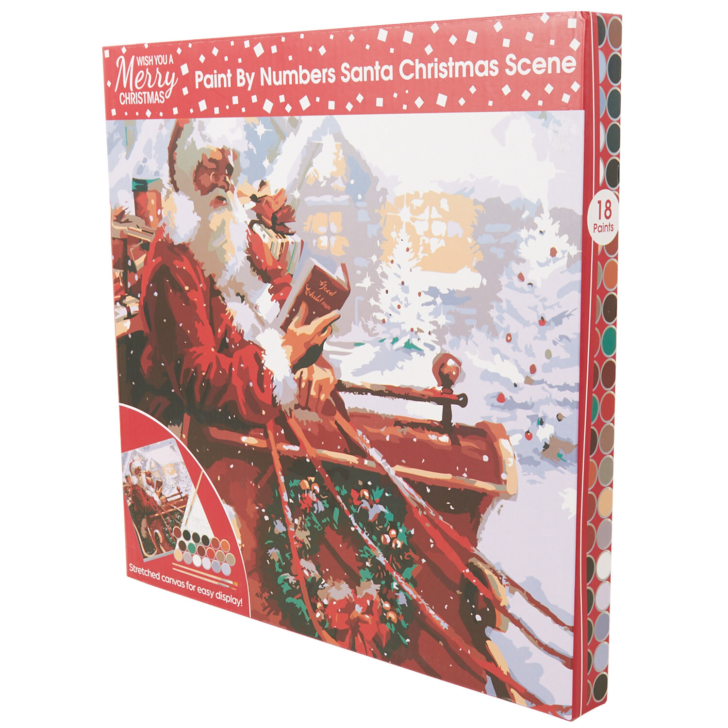 Paint By Numbers Christmas Scene - Multicolour / Santa Christmas Scene Image 2