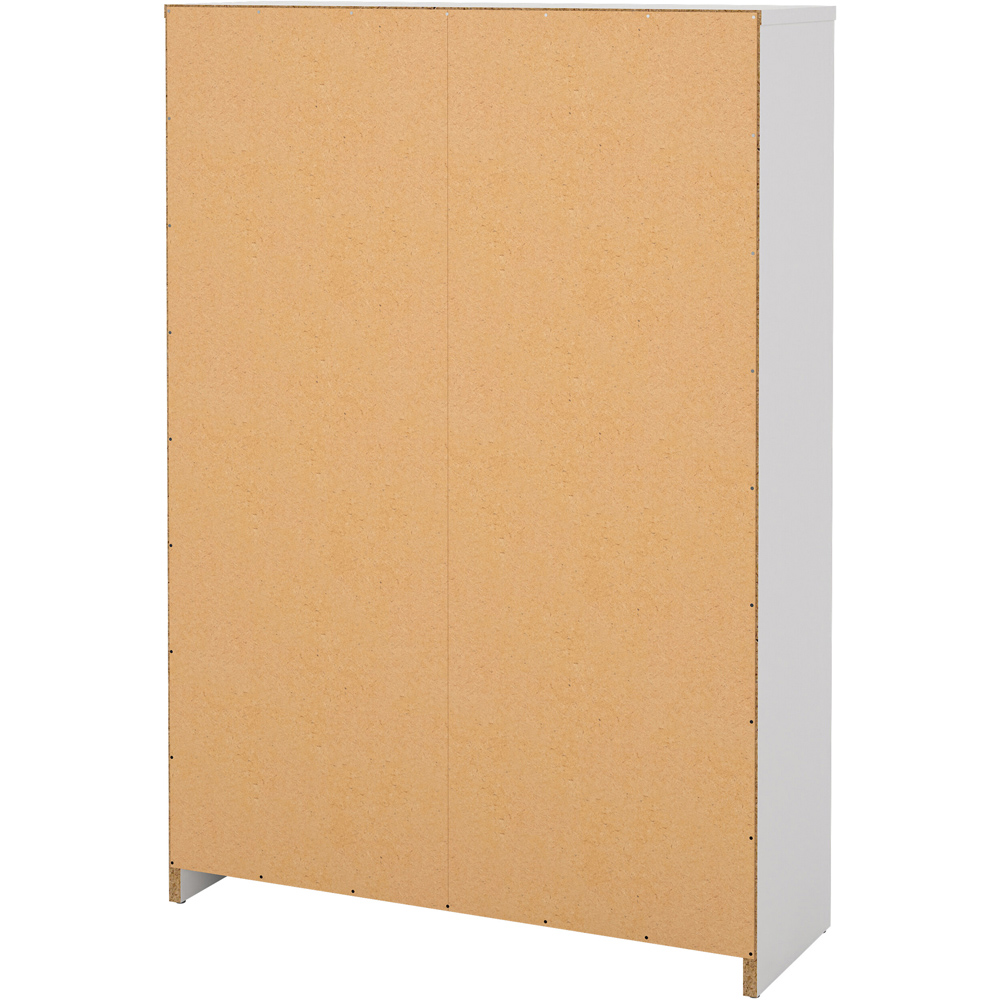 Florence Single Drawer 2 Flip Down Door White Shoes Cabinet Image 6