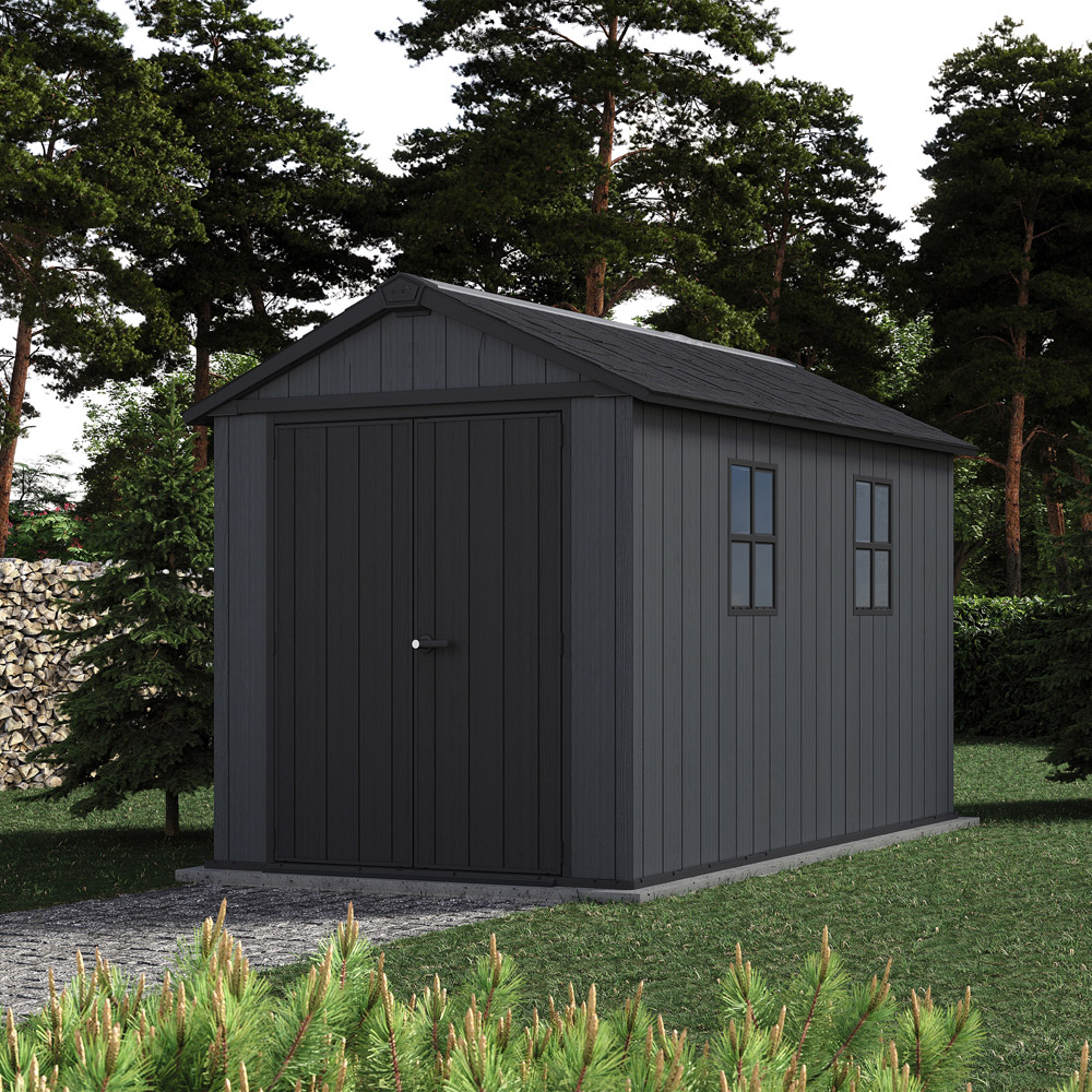Keter Newton Plus 11 x 7.5ft Grey Steel Double Wall Shed Image 2