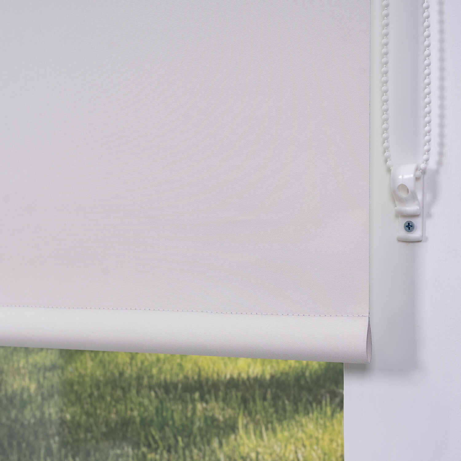 Plain Blackout Blinds Pearl White 180cm Image 4
