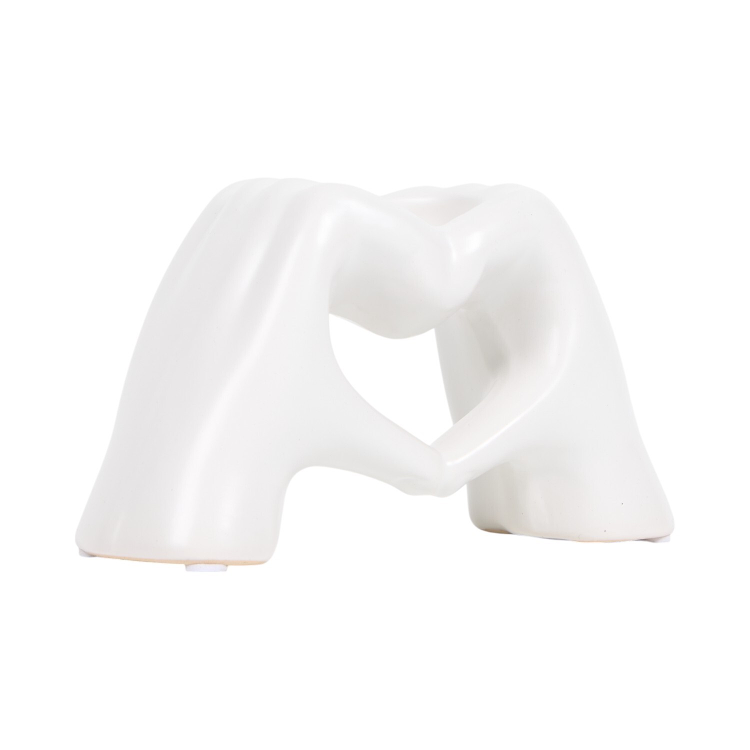 Heart Hands Tealight Holder - White Image 2