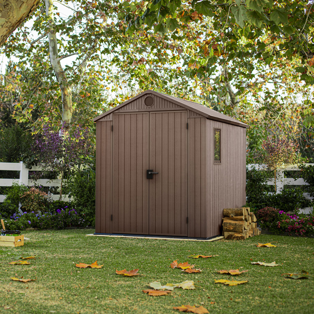 Keter Darwin 6 x 6ft Brown Outdoor Storage Shed Image 2