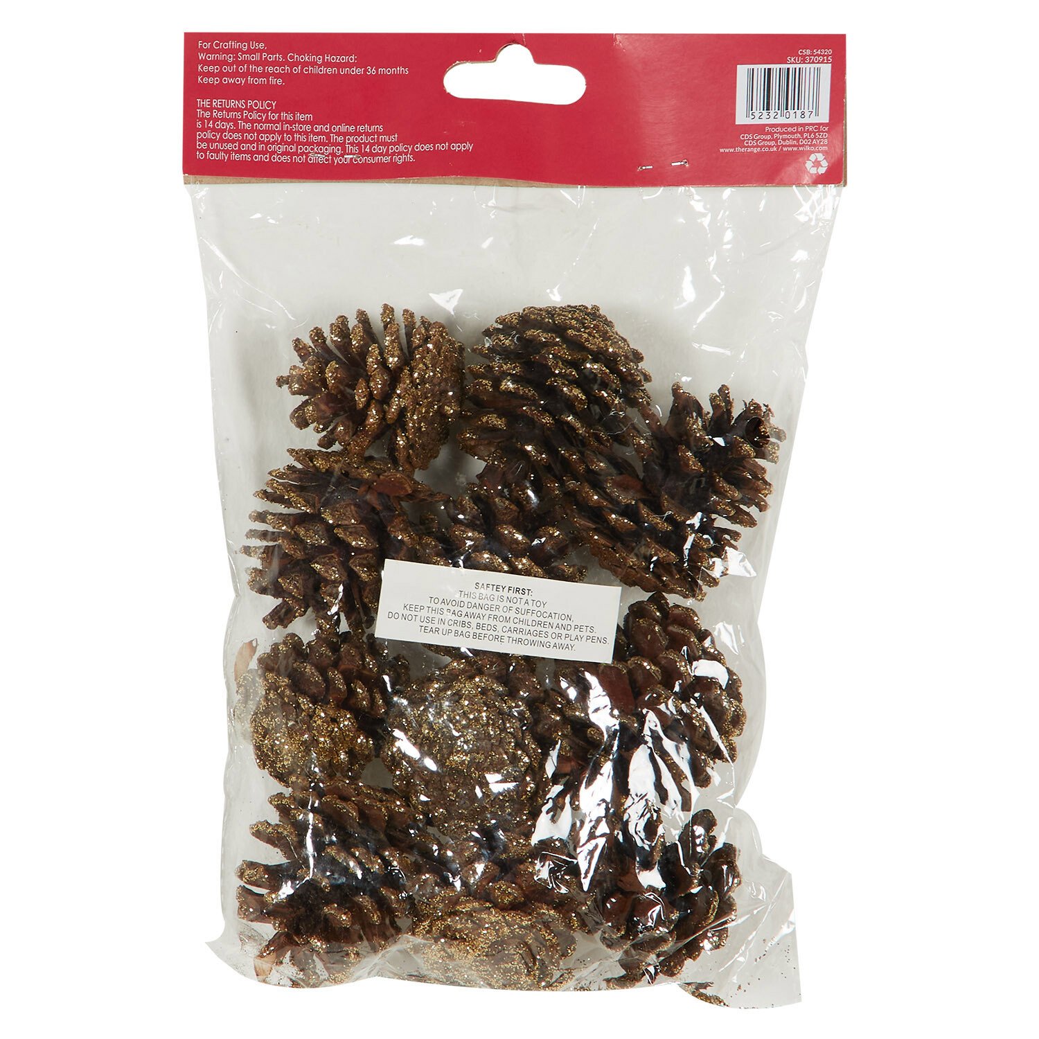 Glitter Pinecones - Brown Image 4