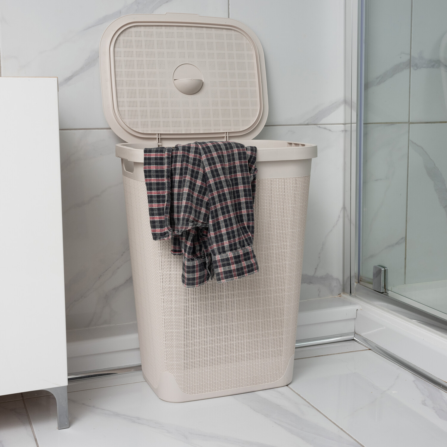 Addis Hessian Laundry Hamper Beige Image 3