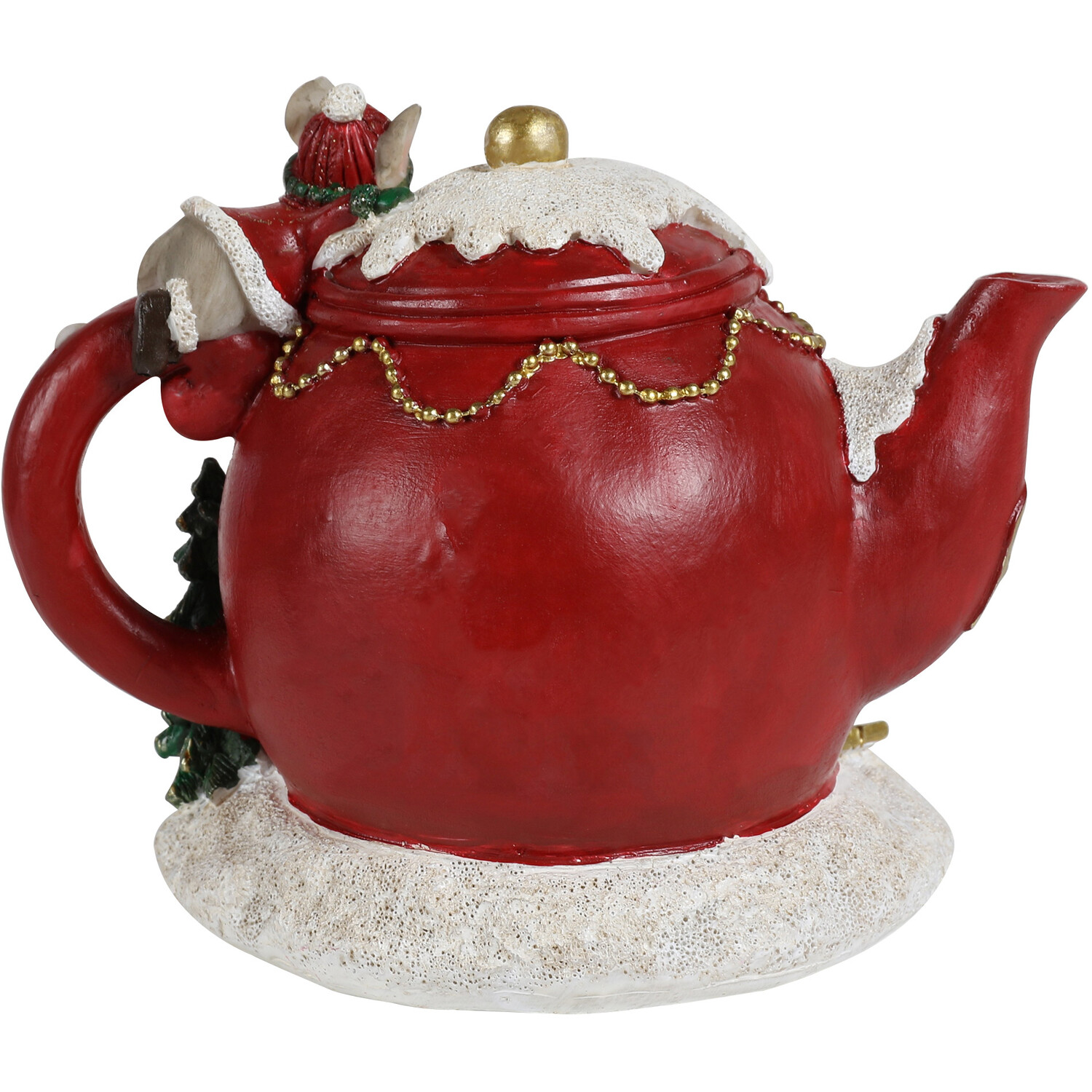 LED Christmas Mice Teapot Scene Image 3