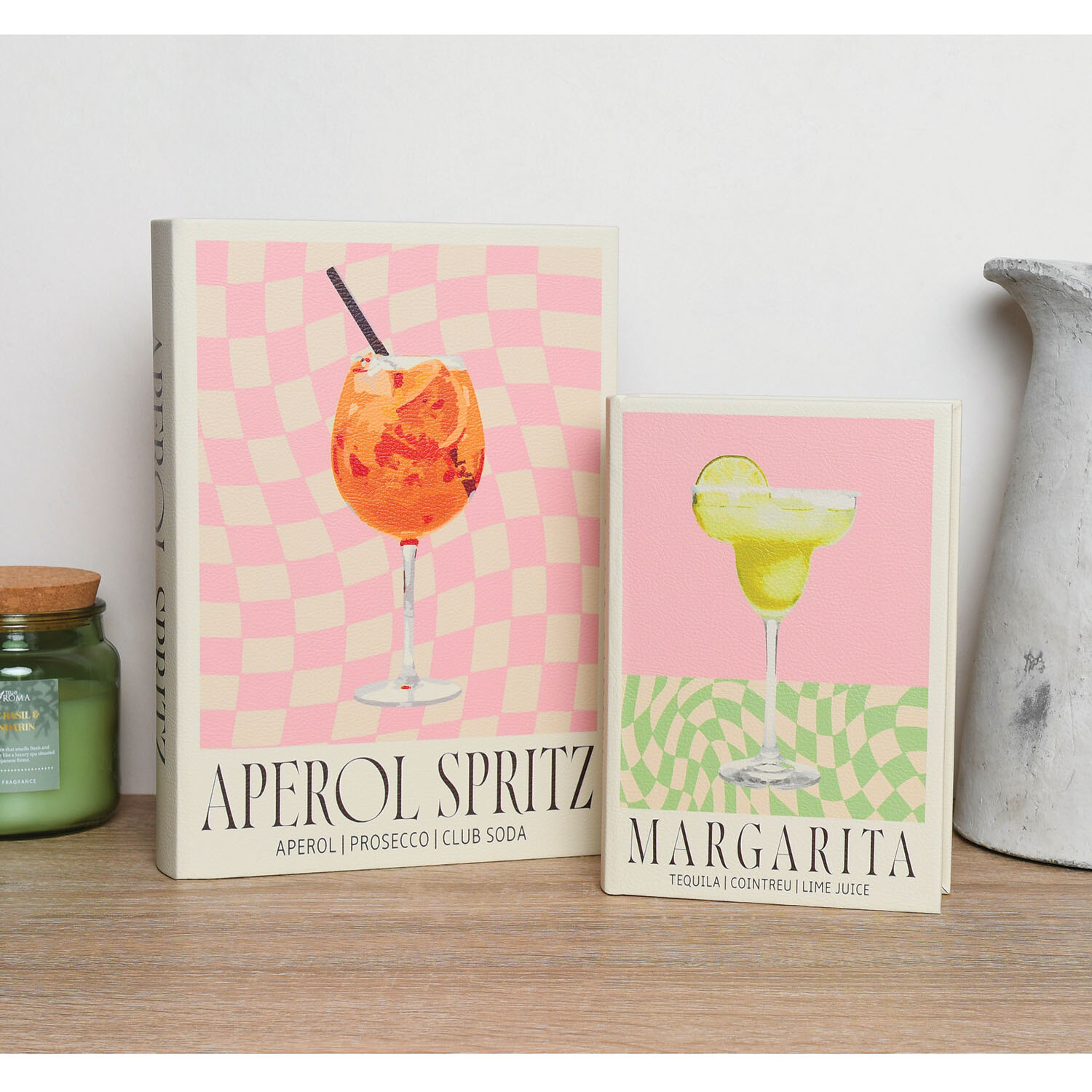 Set of 2 Cocktail Book Boxes - Multicolour Image 2