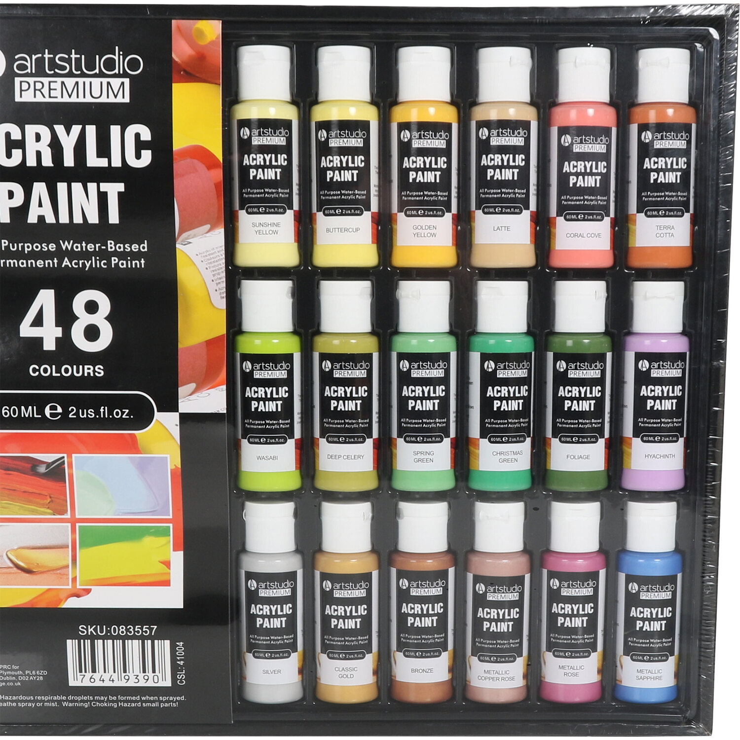 Art Studio Premium Acrylic Paint Set Image 3