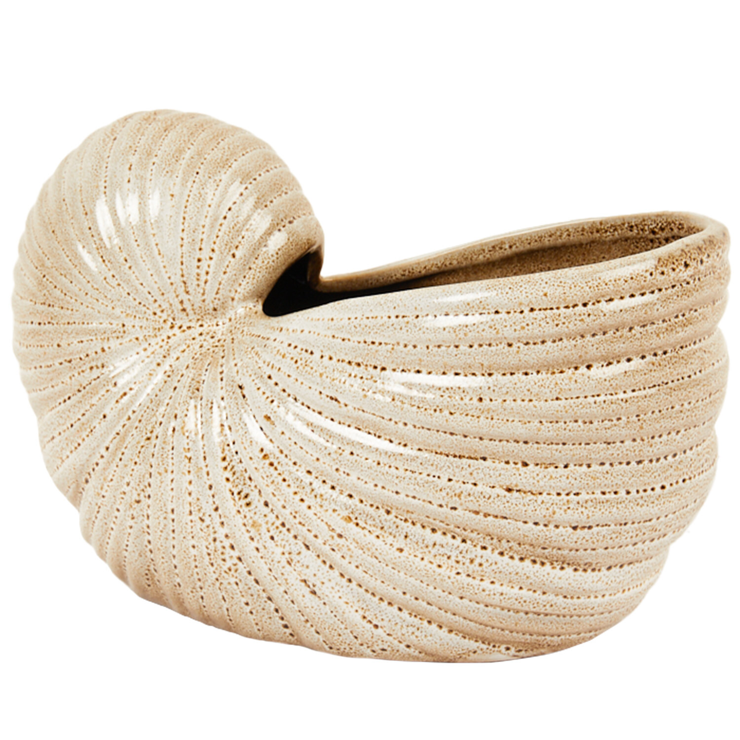 Nori Reactive Glaze Shell Bowl - Cream Image 2