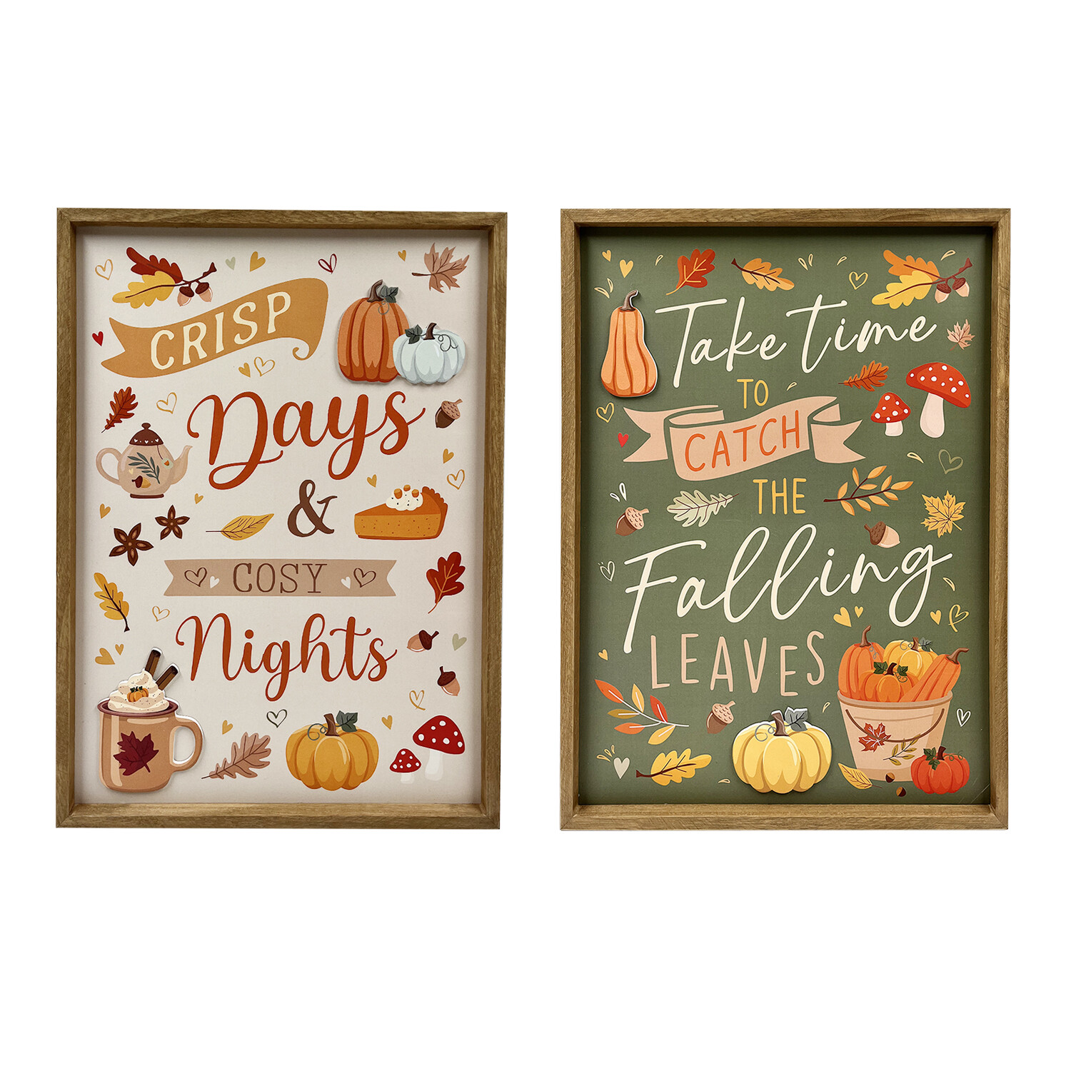 Cosy Autumn Sentiment Sign Multicolour Image 1
