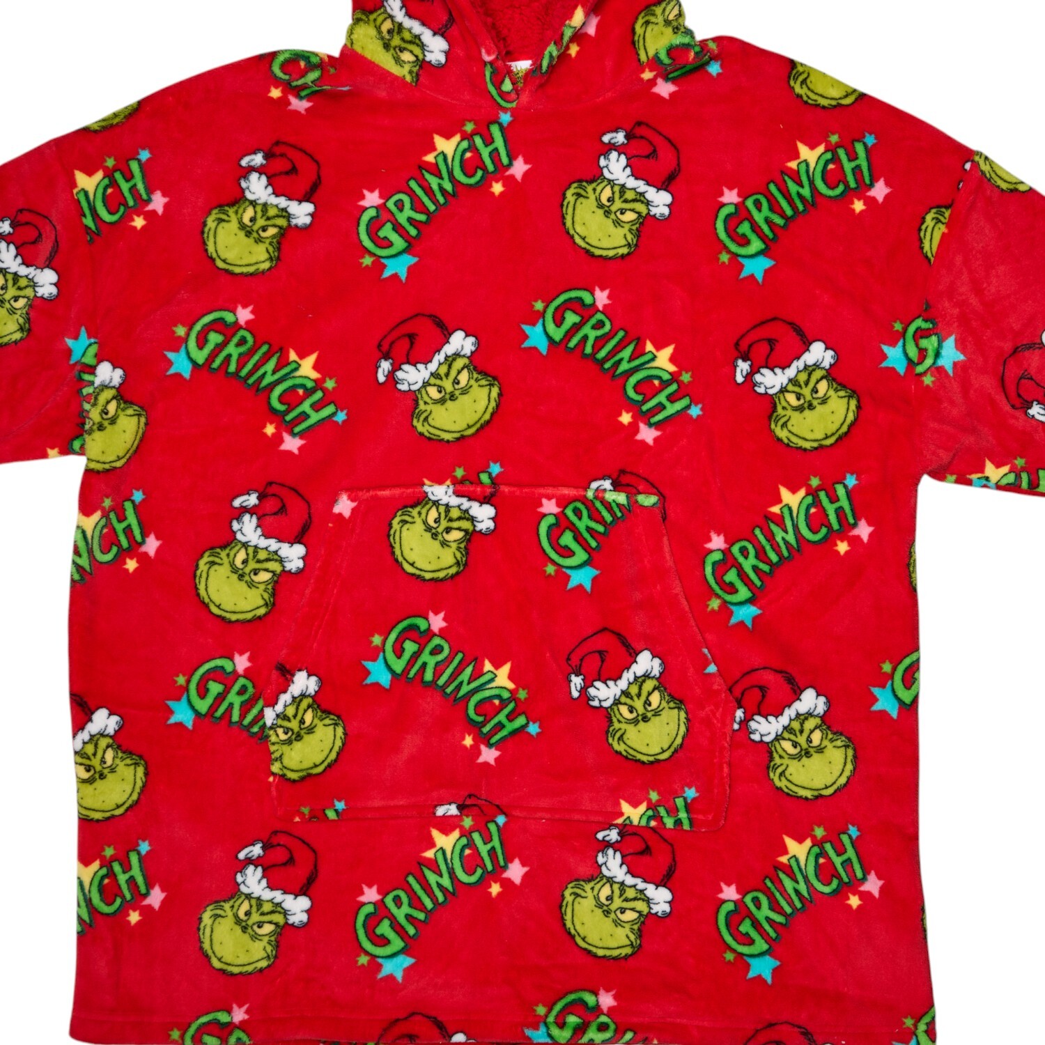 The Grinch Fleece Hoodie Red 77cm Image 6