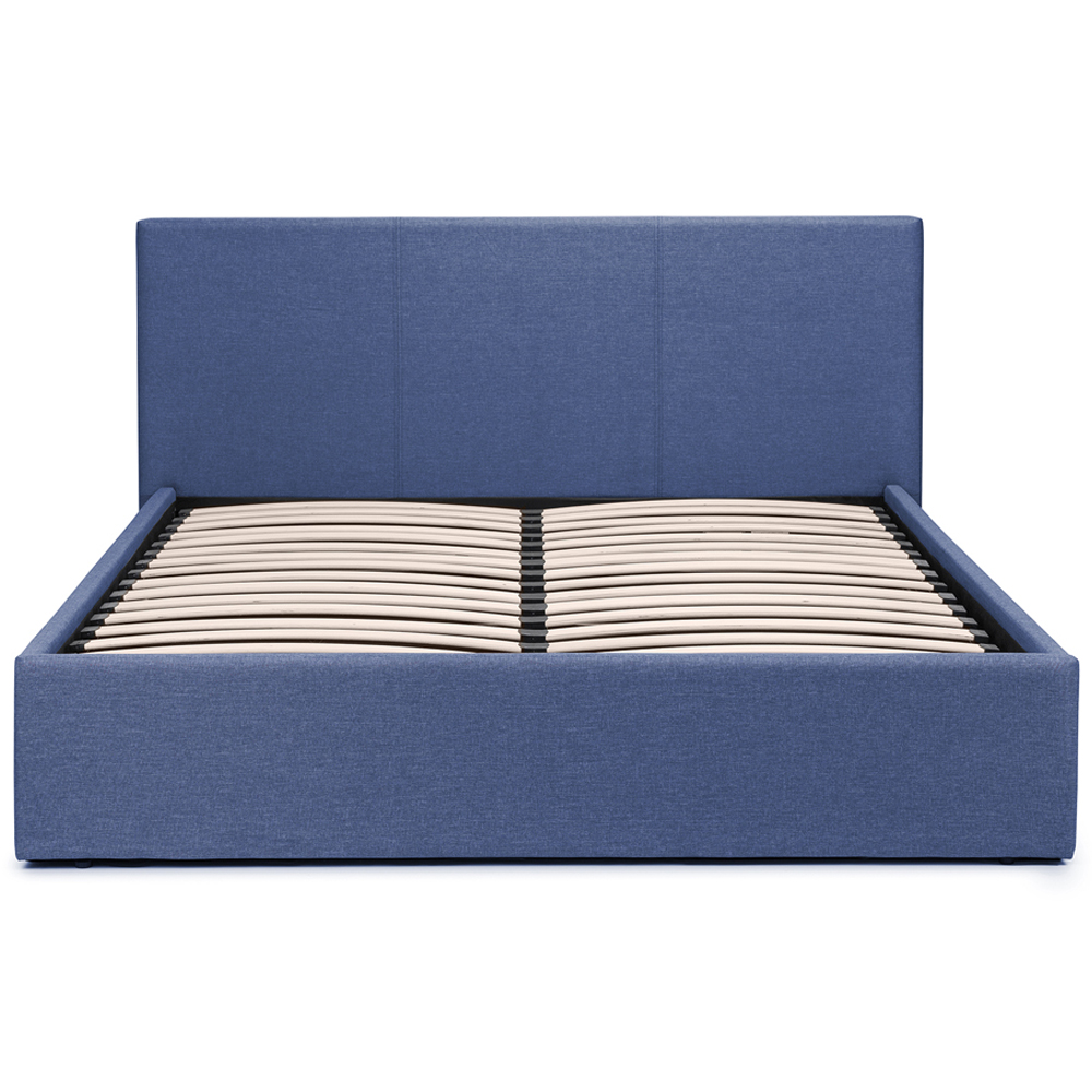 Julian Bowen Rialto Double Dark Blue Linen Lift Up Storage Bed Image 4