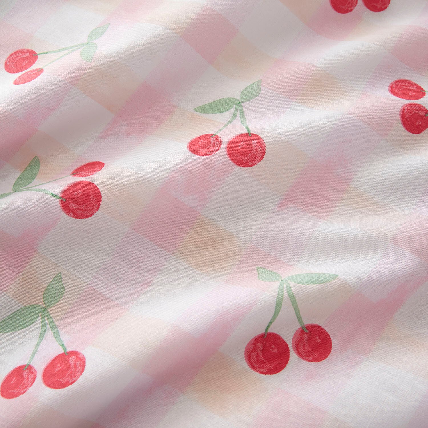 Cherries Gingham Duvet Set - Pink / Double Image 5