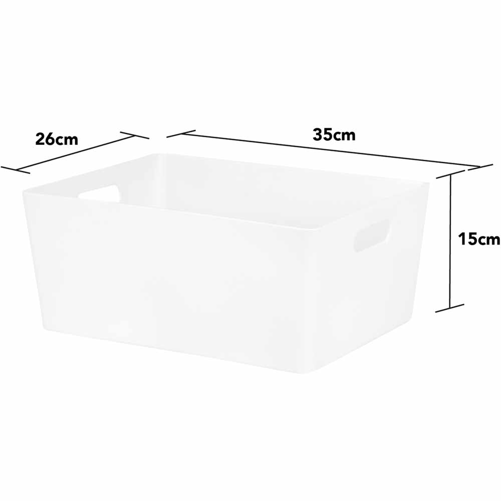 Wham 11.5L White Studio 5.02 Large Basket Set of 4 Image 4