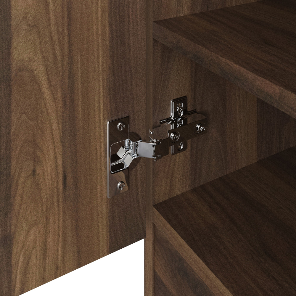 GFW Catania 2 Door 2 Shelf Royal Walnut TV Unit Image 5