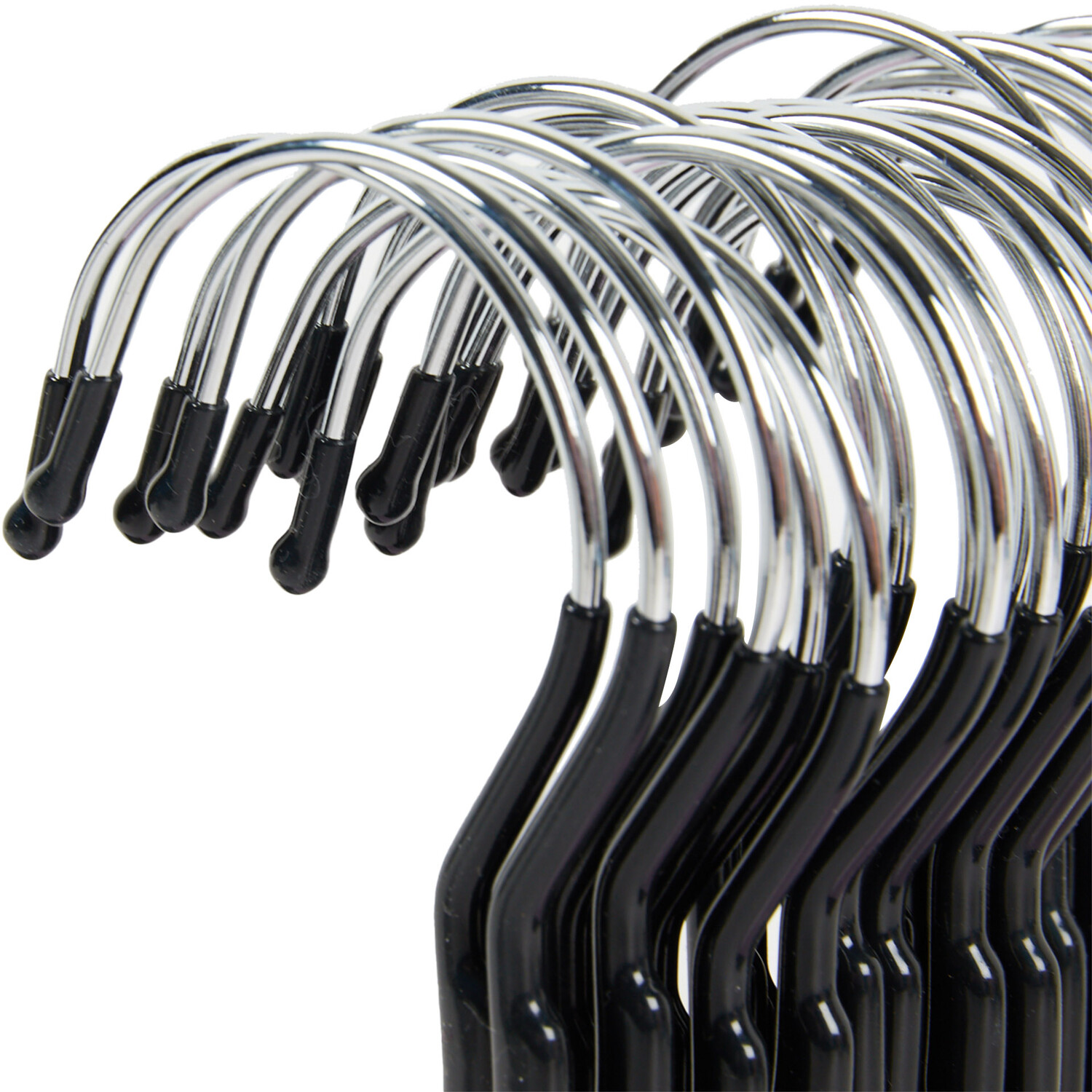 Pack of 25 Metal Coated Hangers - Black Image 3