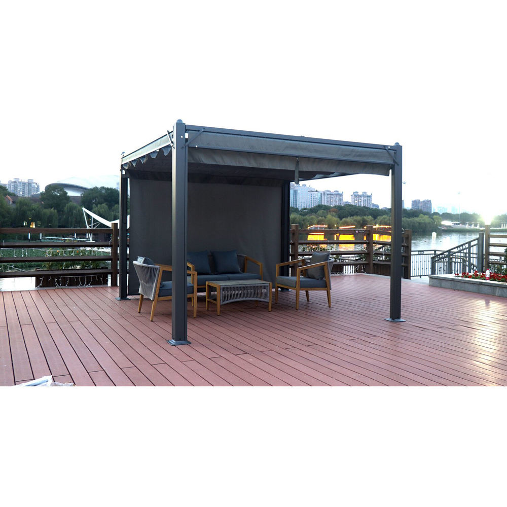 Naples Aluminum Pergola - Dark Grey / 400cm Image 4