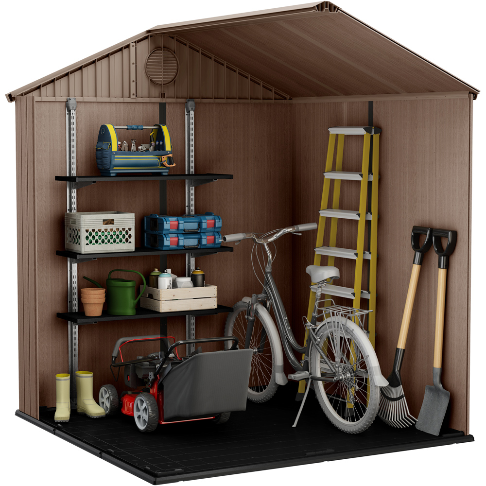 Keter Darwin 6 x 6ft Brown Outdoor Storage Shed Image 7