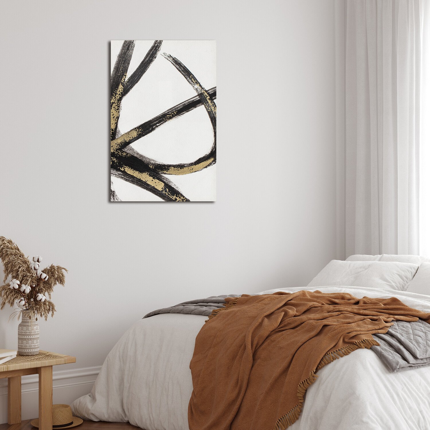 Brushstroke Gold Foil Wall Art Image 6